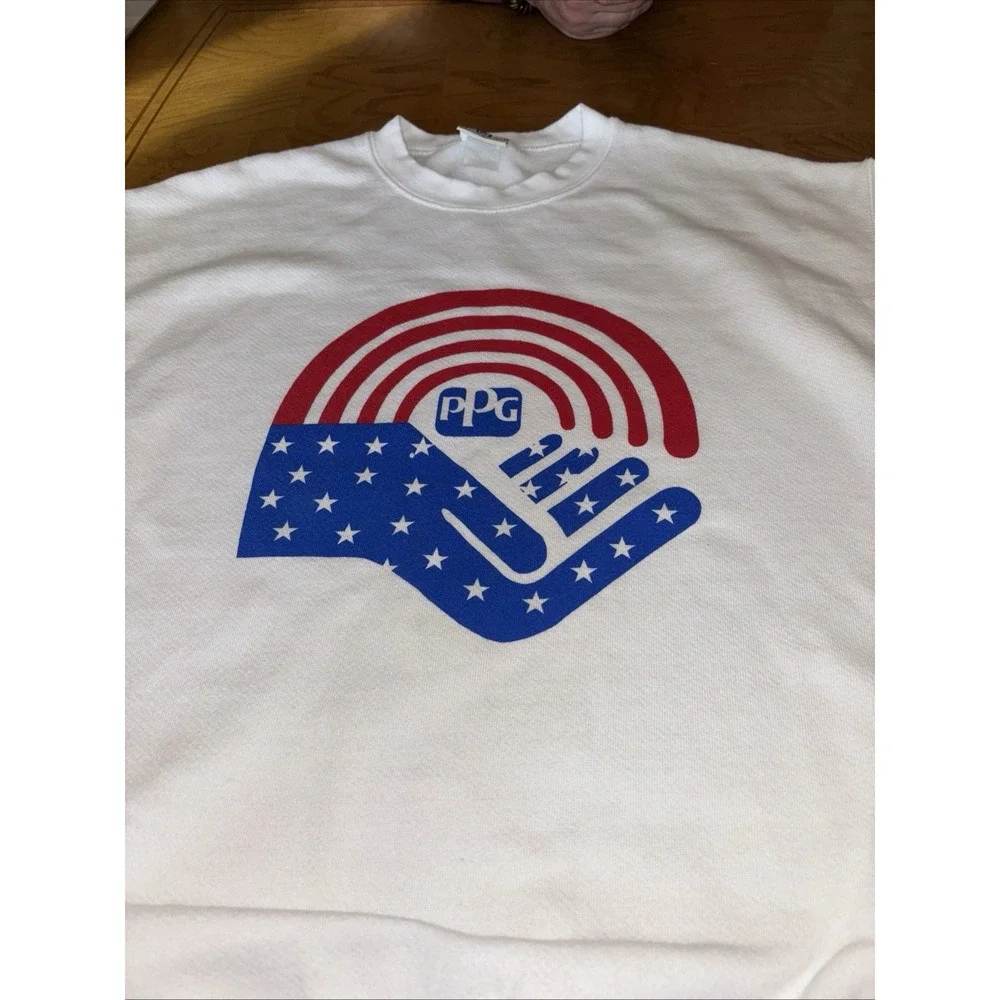 Lee vintage Sweatshirt pPG Americana‎ Sz Large Unisex Cotton Blend - Picture 10 of 11